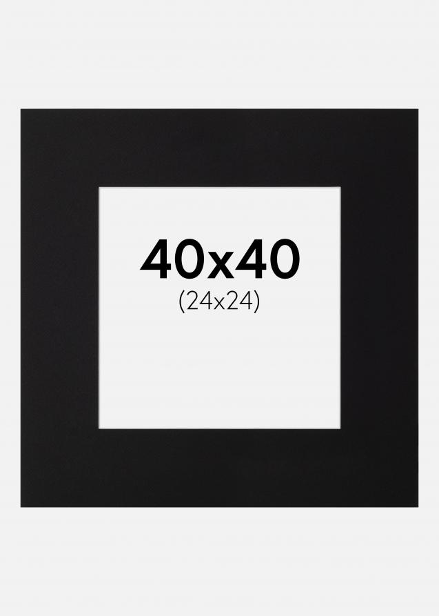 Artlink Passe-partout Zwart Standaard (Witte kern) 40x40 cm (24x24)