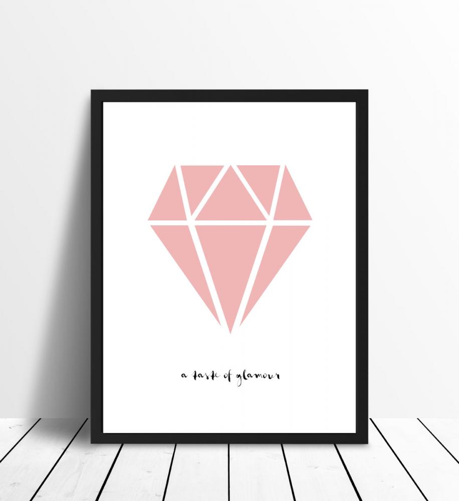 Malimi Posters Diamant - Poederroze