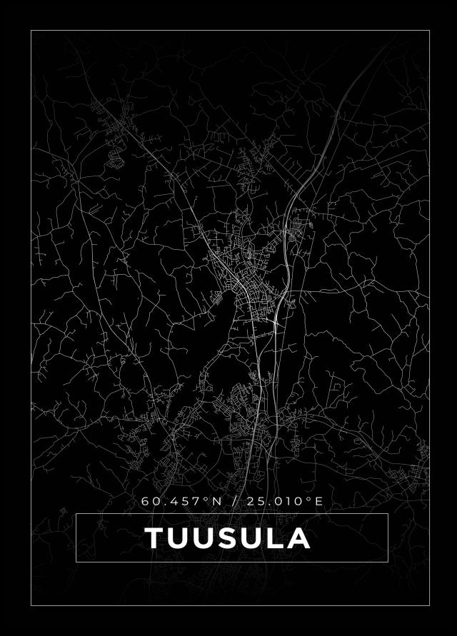 Bildverkstad Map - Tuusula - Black Poster