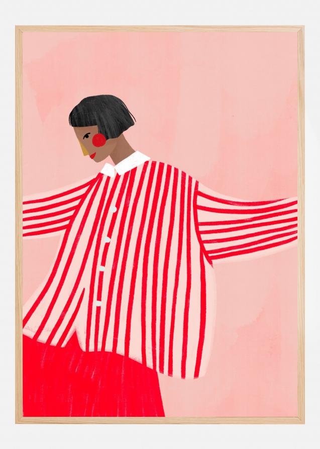Bildverkstad The Woman With the Red Stripes Poster