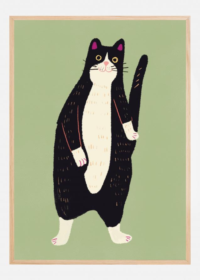 Bildverkstad Black and white cat Poster