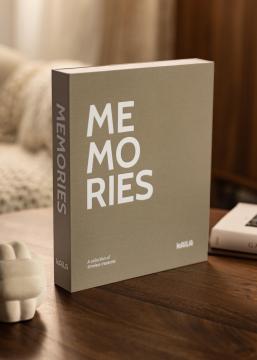 KAILA KAILA MEMORIES Grey/White - Coffee Table Photo Album (60 Zwarte zijden)