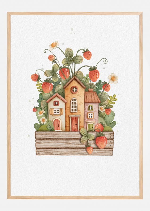 Bildverkstad Sweet Strawberry House Poster