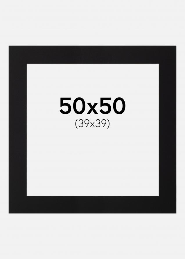 Artlink Passe-partout Zwart Standaard (Witte kern) 50x50 cm (39x39)