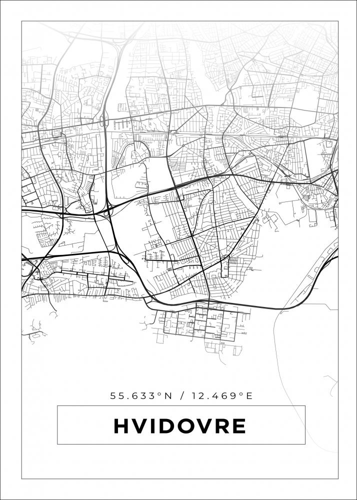 Bildverkstad Map - Hvidovre - White Poster