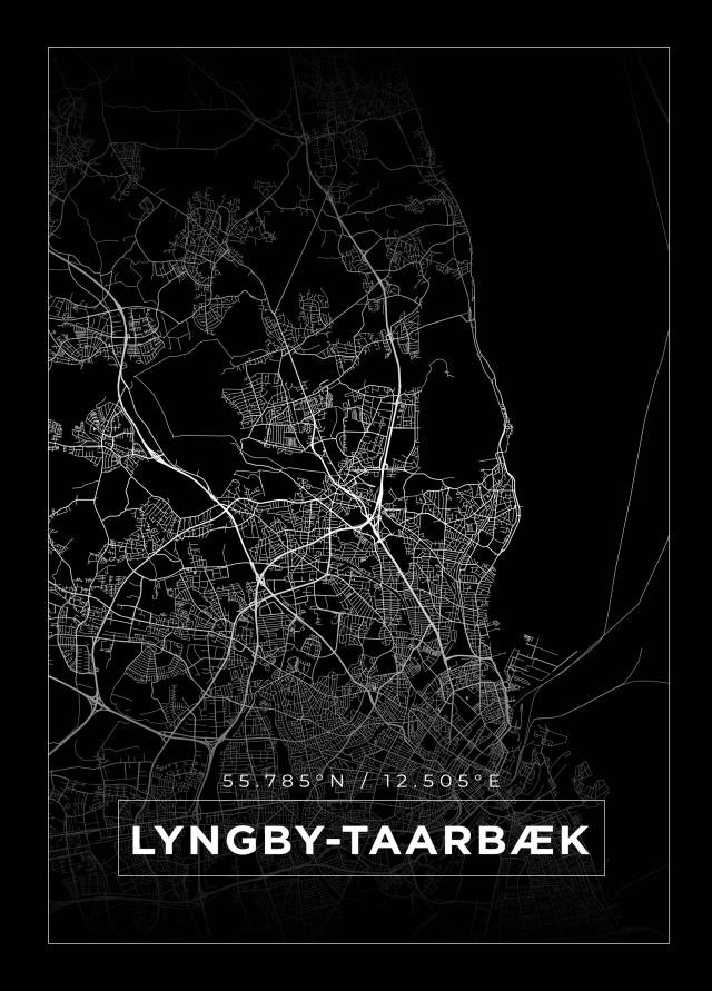 Bildverkstad Map - Lyngby-Taarbæk - Black Poster