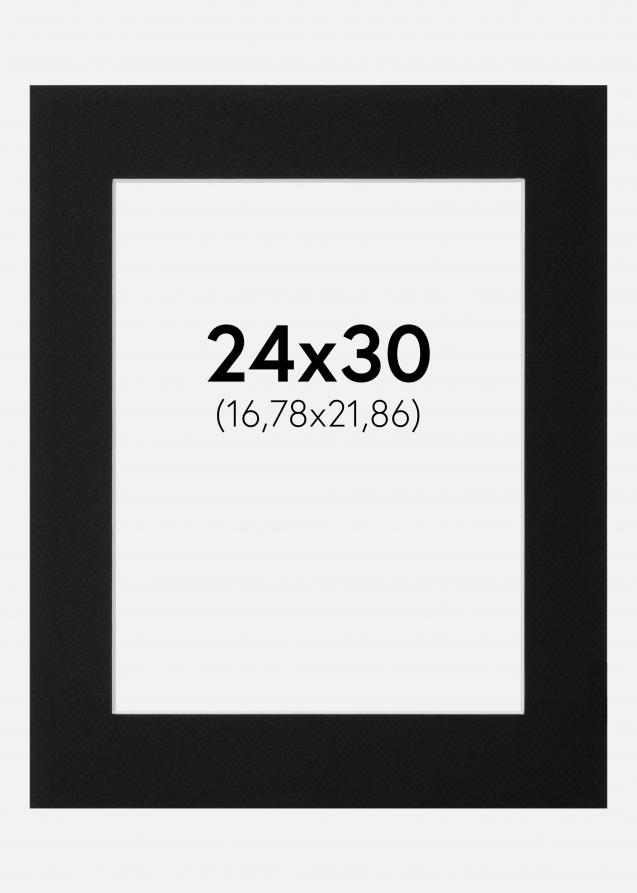 Galleri 1 Passe-partout Canson Zwart (Witte kern) 24x30 cm (16,78x21,86)