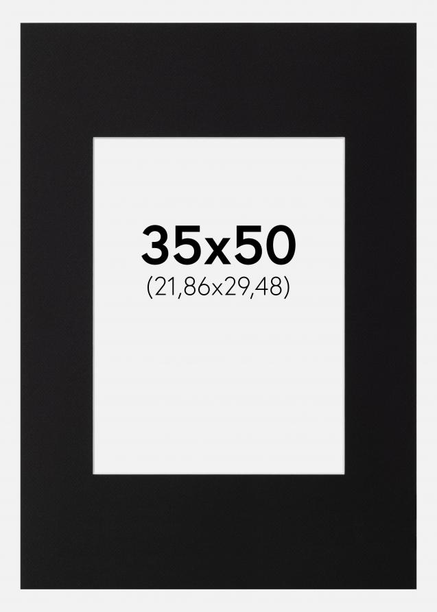 Artlink Passe-partout Zwart Standaard (Witte Kern) 35x50 cm (21,86x29,48)