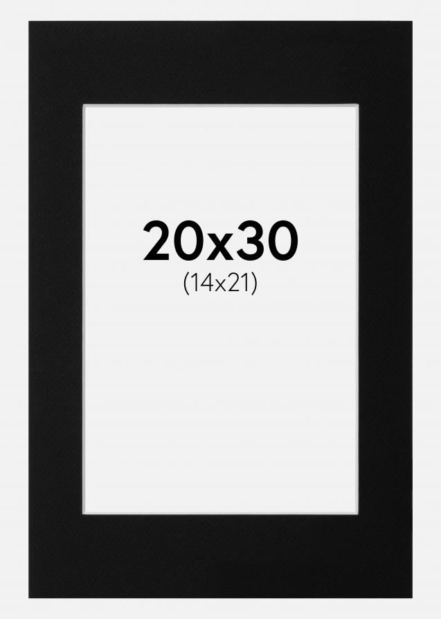 Artlink Passe-partout Zwart Standaard (Witte Kern) 20x30 (14x21)