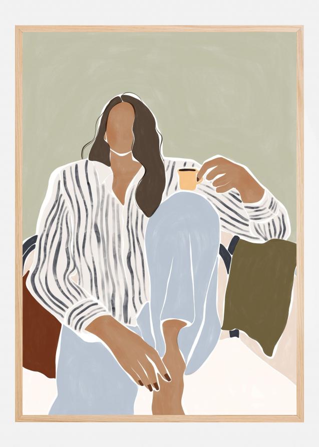 Bildverkstad Woman Enjoying a Cup of Espresso Poster