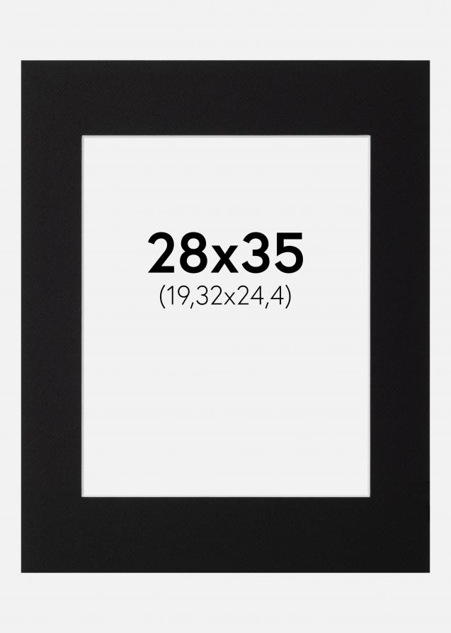 Artlink Passe-partout Zwart Standaard (Witte Kern) 28x35 cm (19,32x24,4)