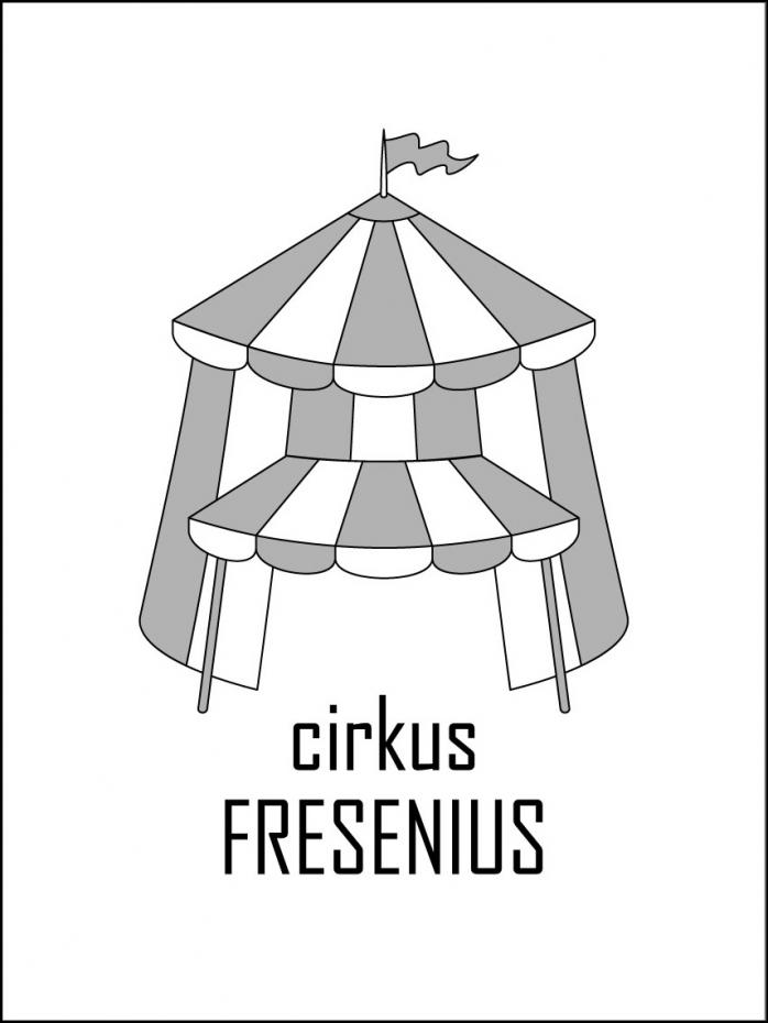 Personlig poster Cirkus Family Grey