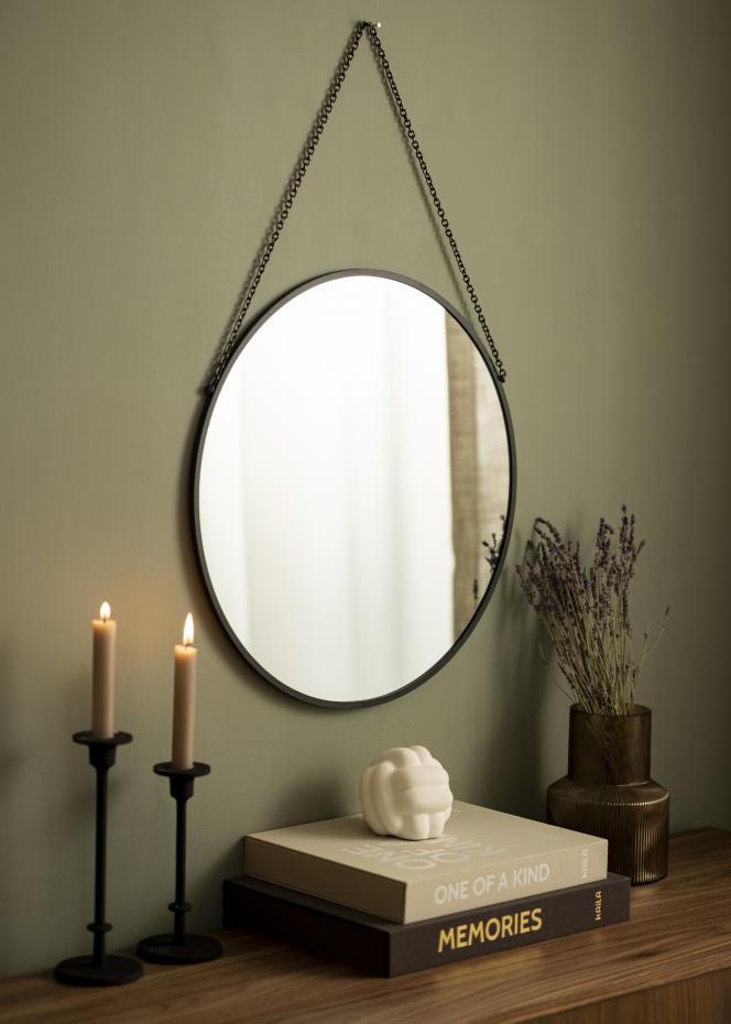 Artlink Ronde Spiegel Modern Zwart 51 cm 