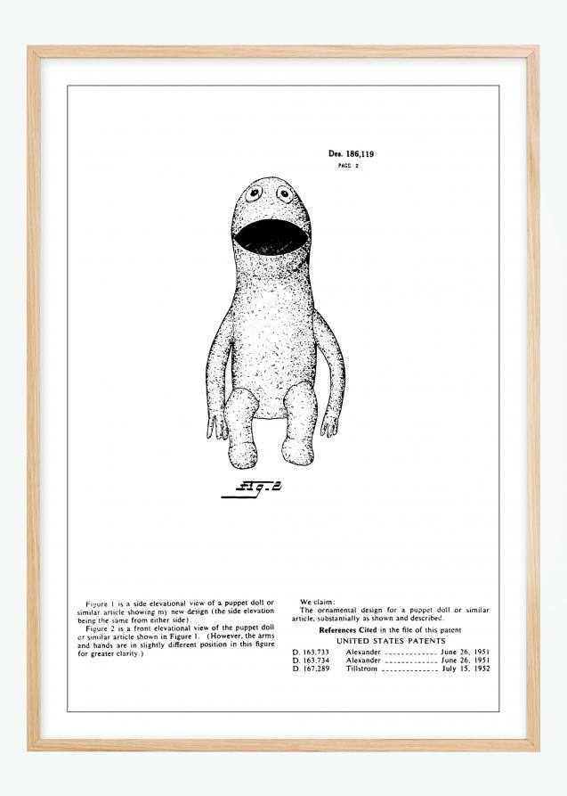 Bildverkstad Patenttekening - Muppets - Kermit II Poster