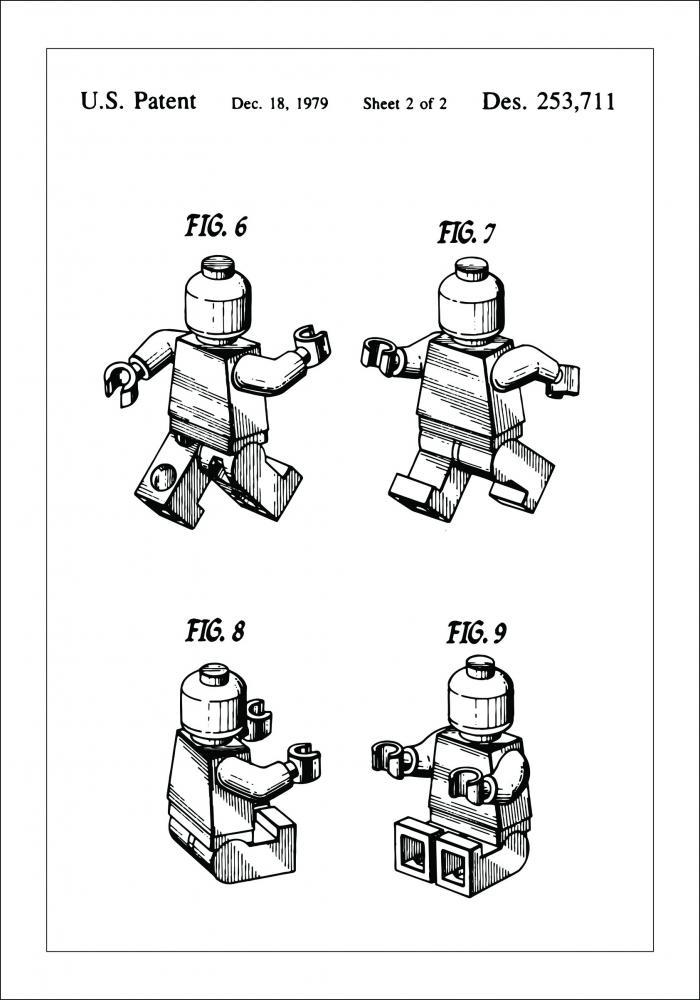 Bildverkstad Patenttekening - Lego II Poster