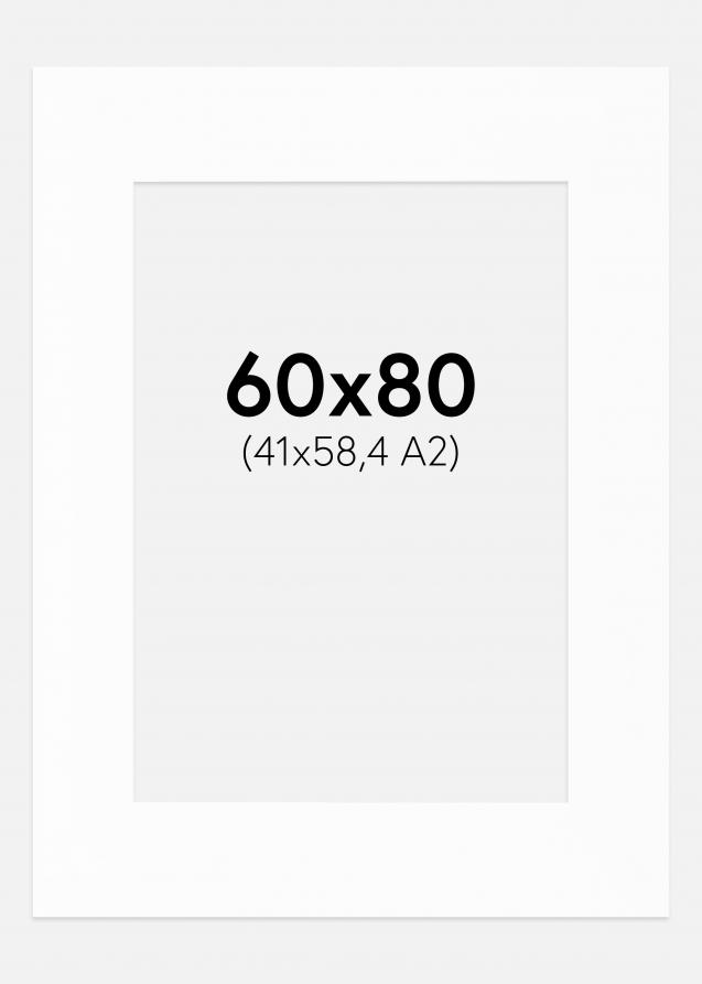 Artlink Passe-partout XL Standaard Wit (Witte Kern) 60x80 cm (41x58,4 - A2)