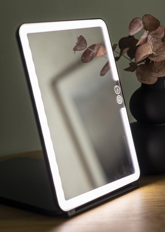 KAILA KAILA Make-up spiegel Travel LED Oplaadbaar Zwart 19x25 cm