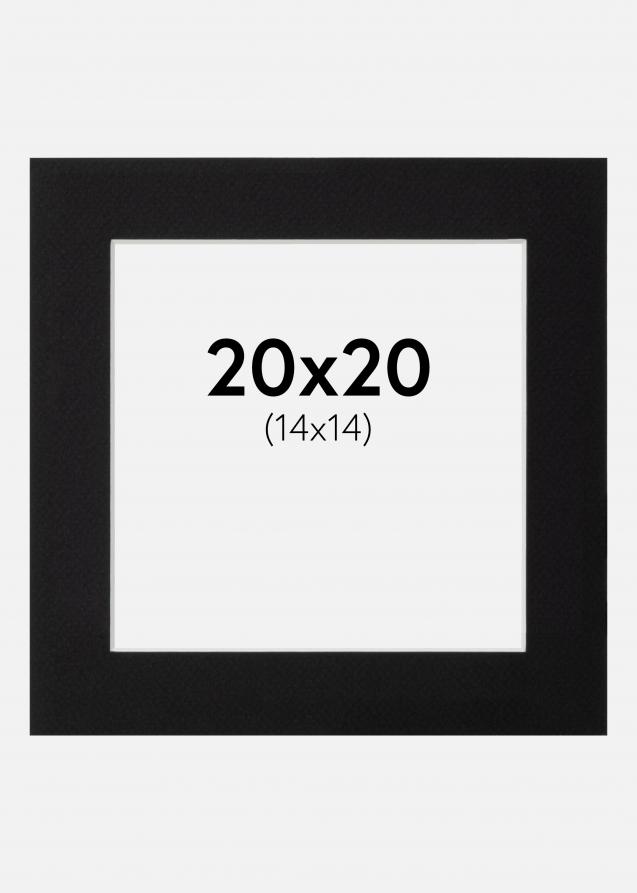 Galleri 1 Passe-partout Canson Zwart (Witte kern) 20x20 cm (14x14)