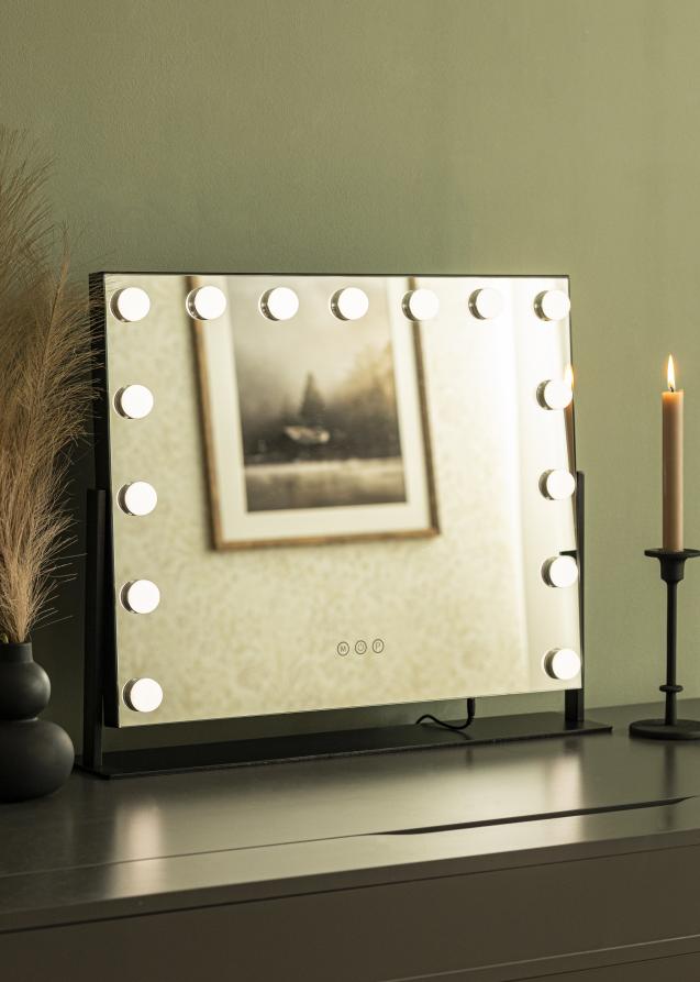 KAILA KAILA Make-up spiegel Soft Corner LED Zwart 60x52 cm