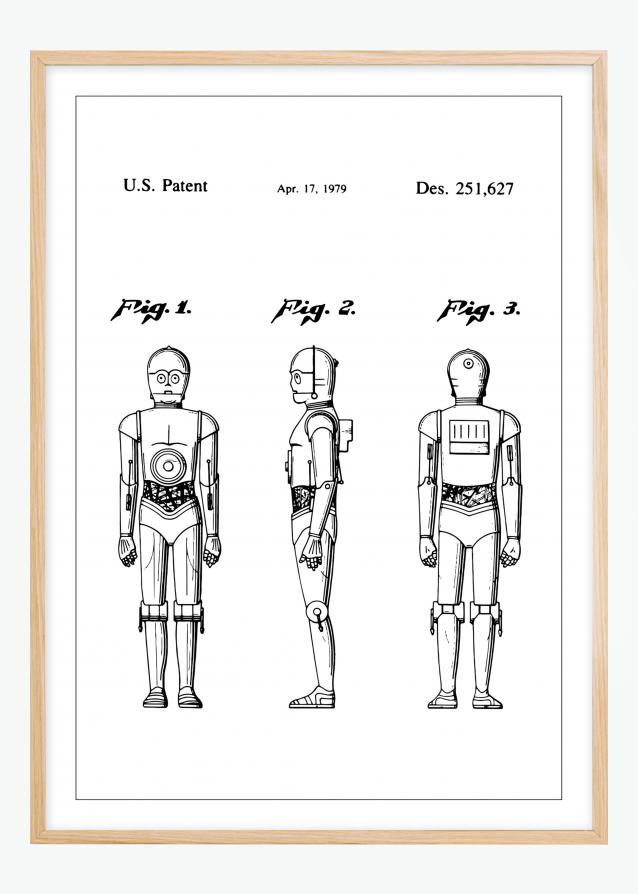 Bildverkstad Patenttekening - Star Wars - C-3PO Poster