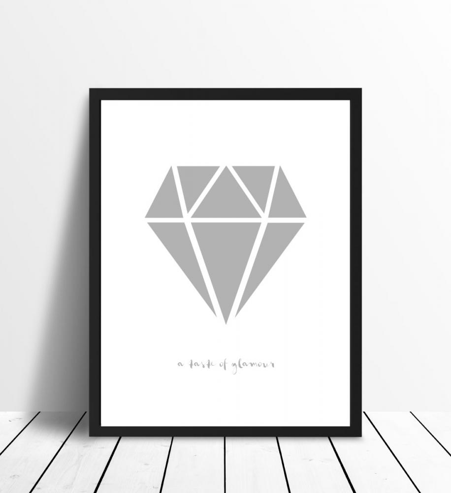 Malimi Posters Diamant - Grijs