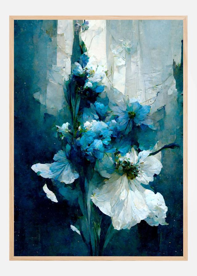 Bildverkstad Blue Flower Bouquet Poster