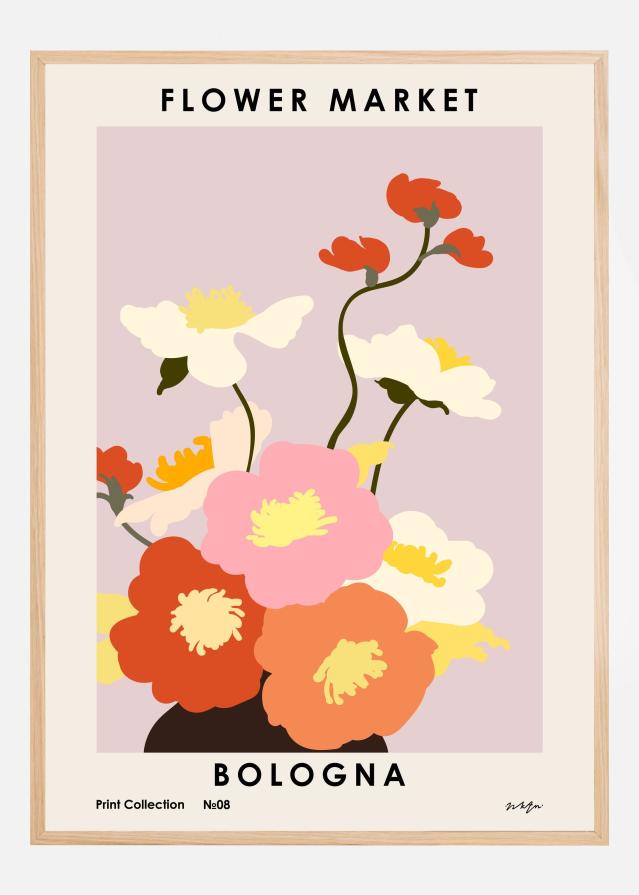 Bildverkstad Flower Market. Bologna Poster