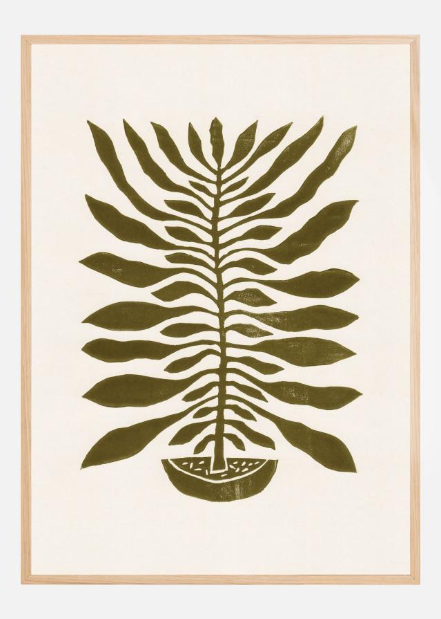 Bildverkstad ne Hundred-Leaved Plant #22 / Lino Print Poster