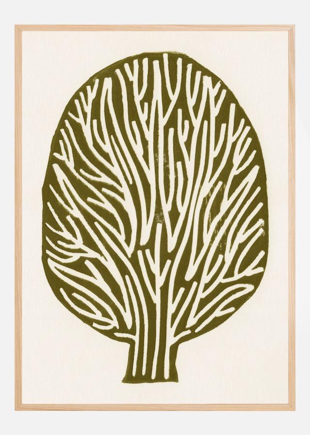 Bildverkstad Linocut Tree Poster