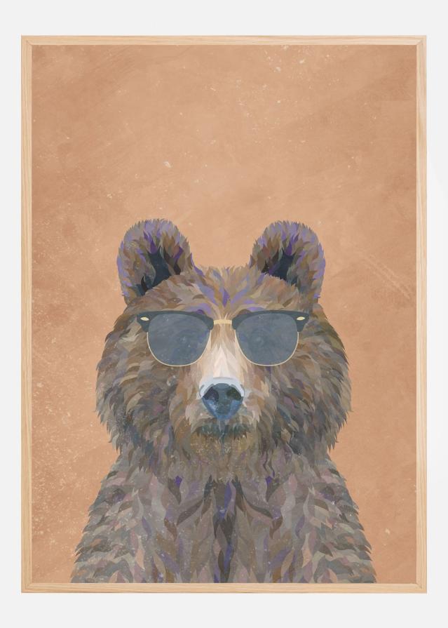 Bildverkstad Cool Bear Portrait Poster