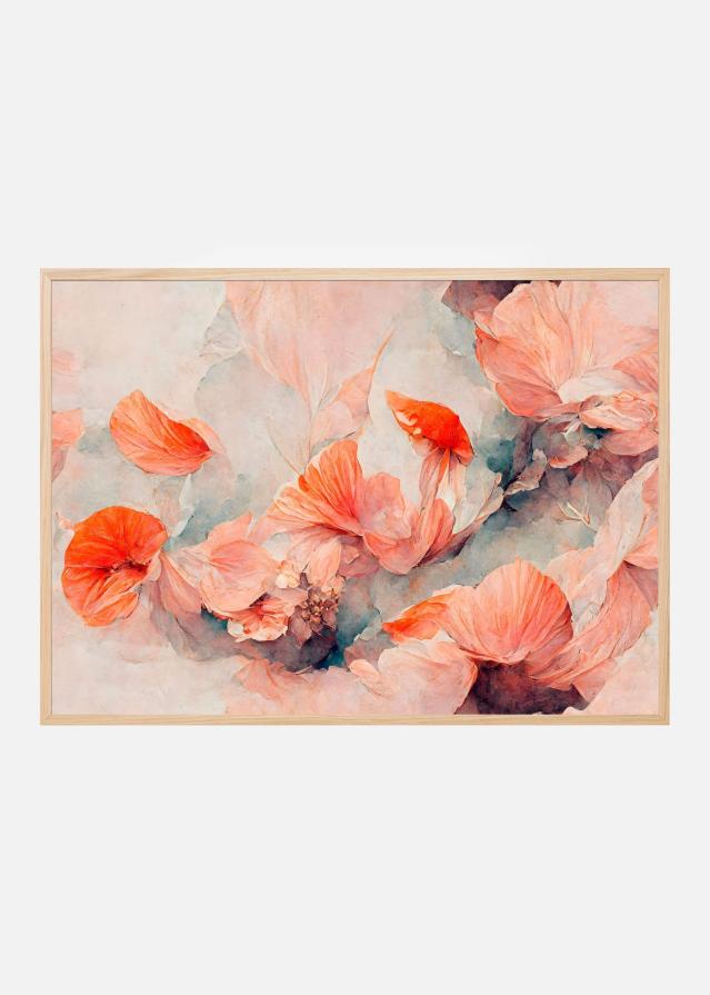 Bildverkstad Wild Coral Flowers Poster