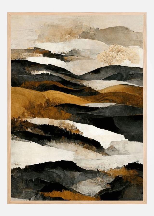 Bildverkstad Ochre And Beige Mountains Poster