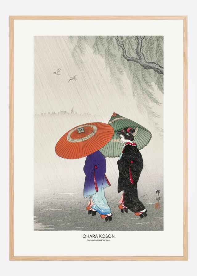 Bildverkstad Two Women In The Rain Poster