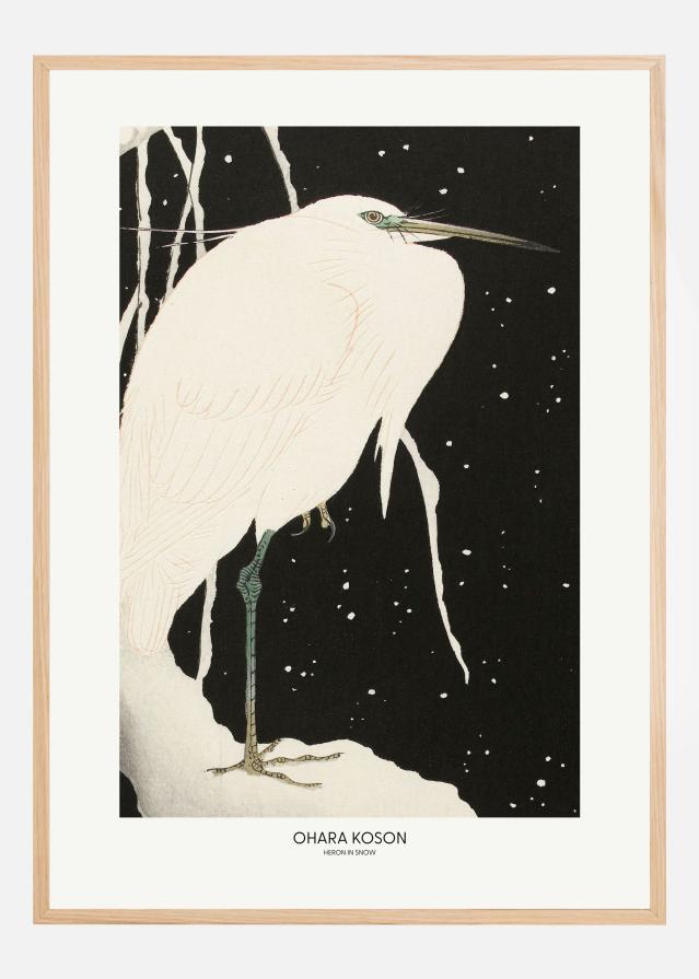 Bildverkstad Heron In The Snow Poster