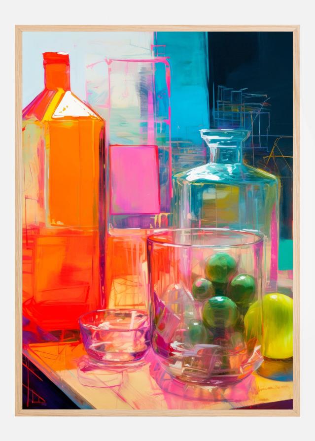 Bildverkstad Neon Still Life No 2 Poster