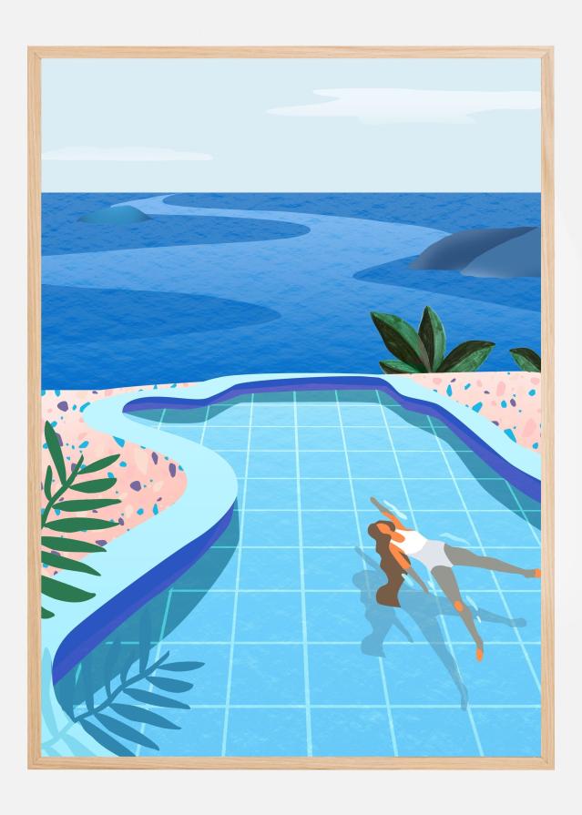 Bildverkstad Girl in Pool Poster