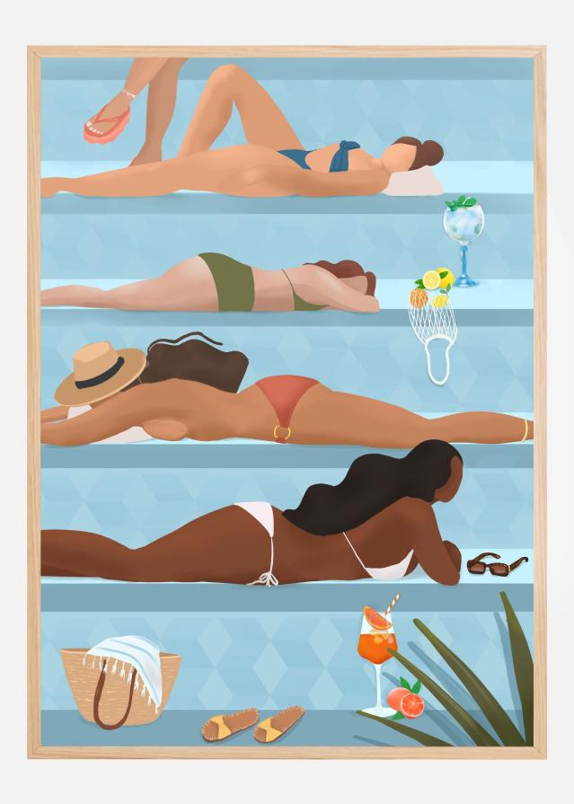 Bildverkstad Ladies by the pool Poster