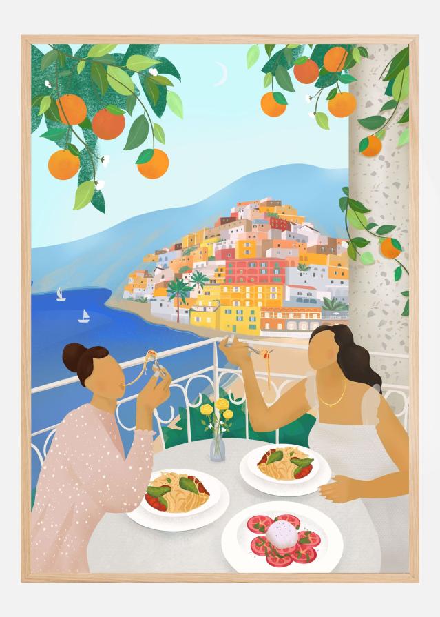 Bildverkstad Girls in Positano Poster