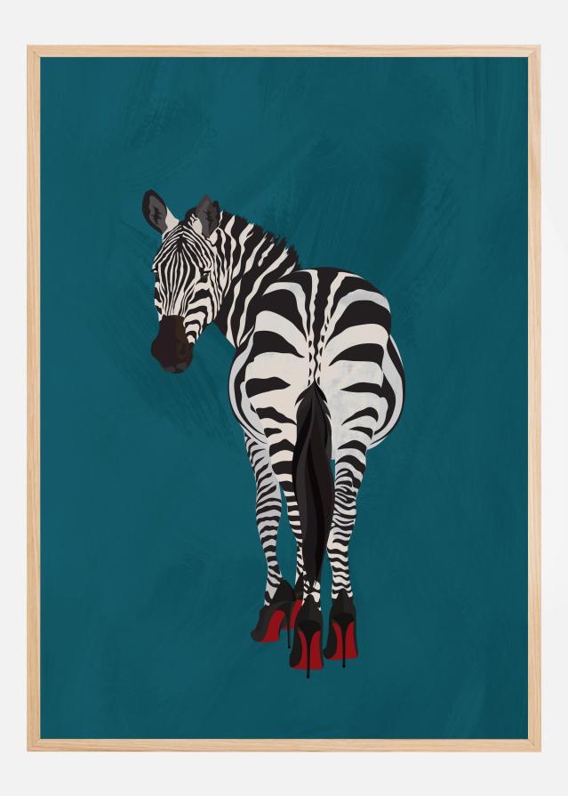 Bildverkstad Zebra heels Poster