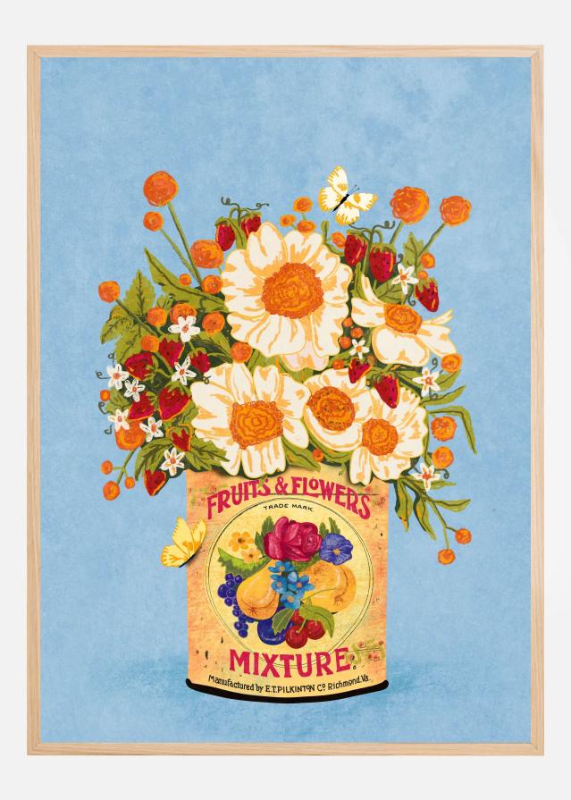 Bildverkstad Flowers In a Vintage Tea Can Poster