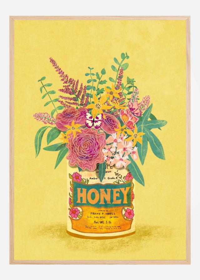 Bildverkstad Flowers In a vintage Honey Can Poster