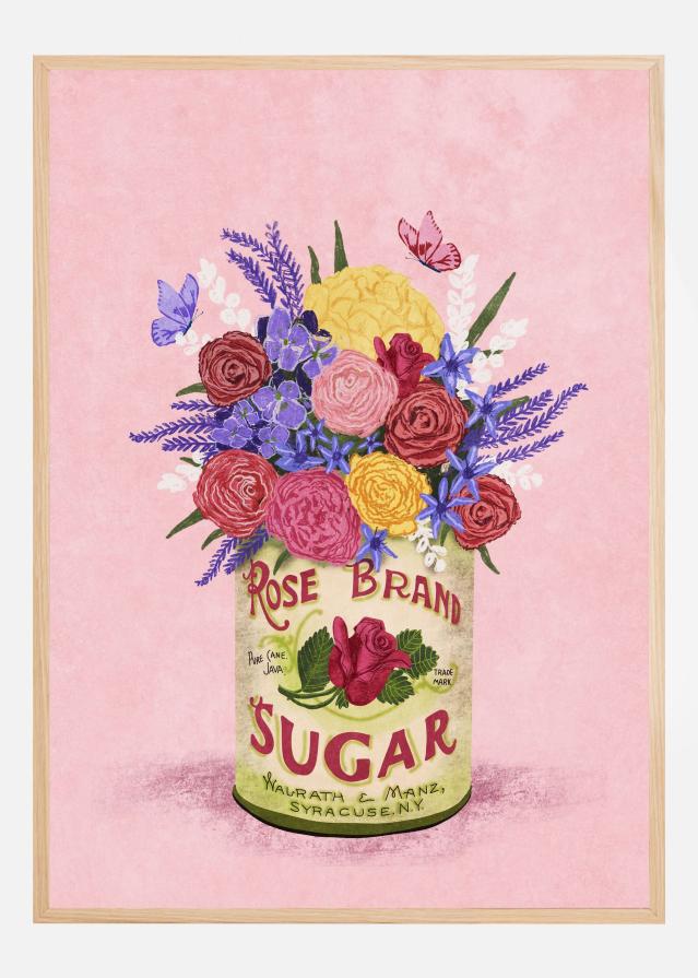 Bildverkstad Flowers In a vintage Can Poster