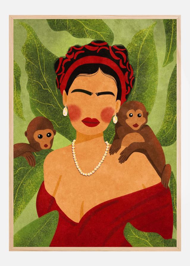 Bildverkstad Frida and Monkeys Poster