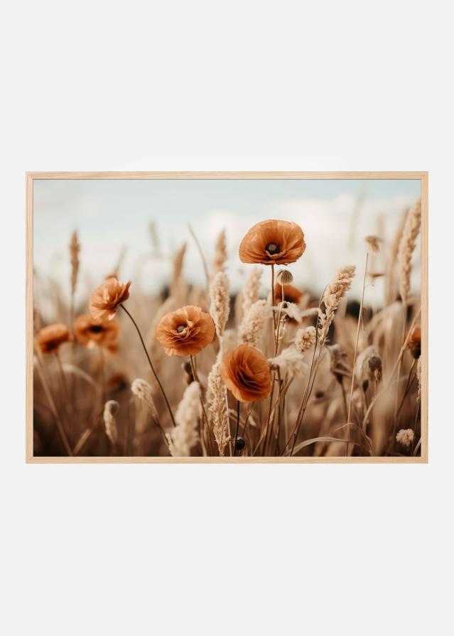 Bildverkstad Orange Poppy Field Poster