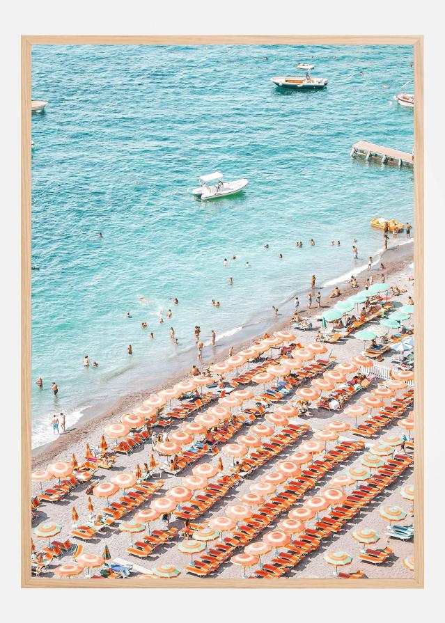 Bildverkstad Positano Beach Scene Poster