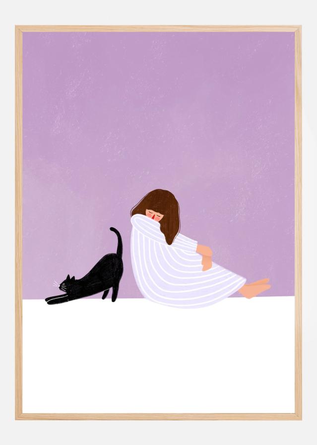 Bildverkstad Girl and Cat Poster