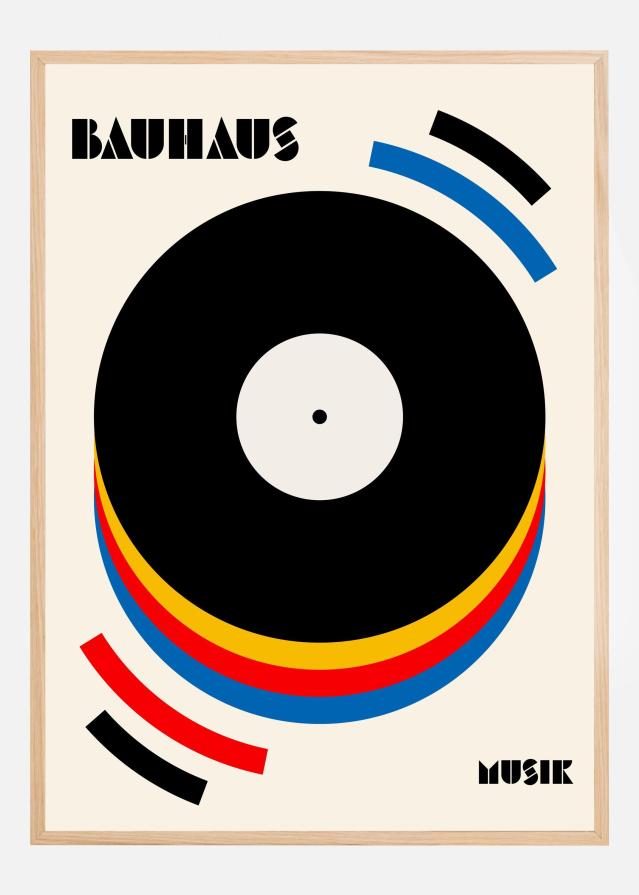 Bildverkstad Bauhaus Musik Retro Illustration Poster