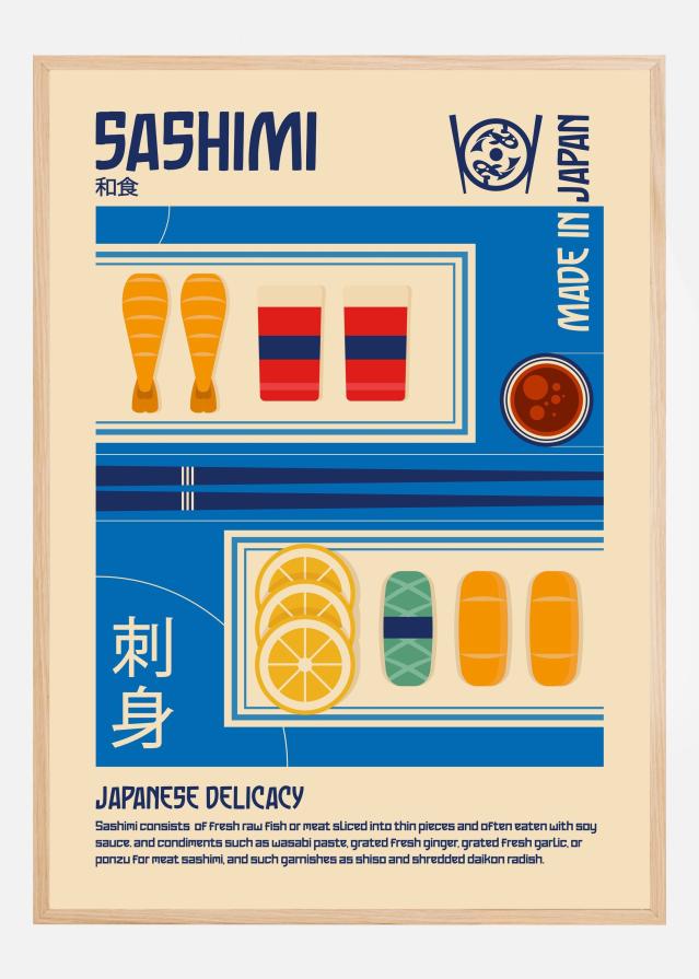 Bildverkstad Sashimi Japanese Food Print Poster