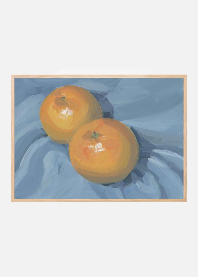 Bildverkstad Oranges on Blue Poster