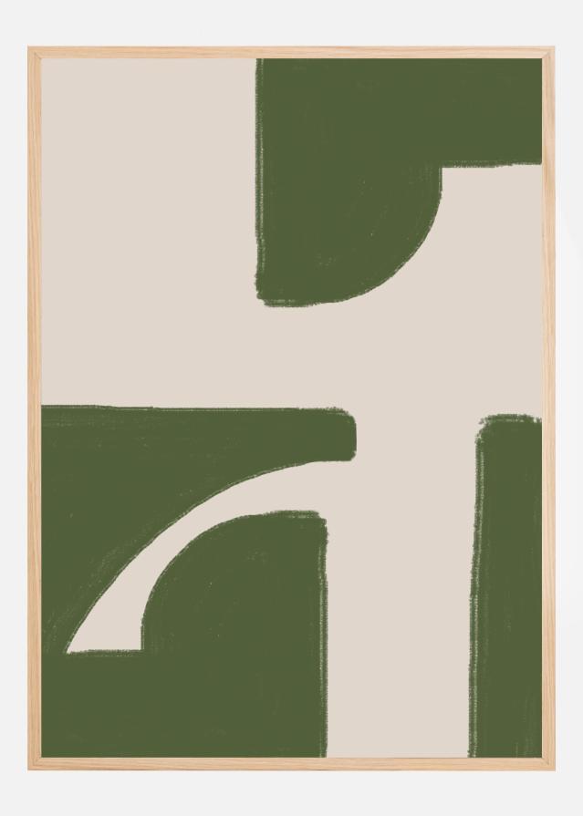 Bildverkstad Green Beige Modern Poster